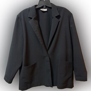 Vintage Tradition Black Blazer – Size 16 – 80s/90s Style
